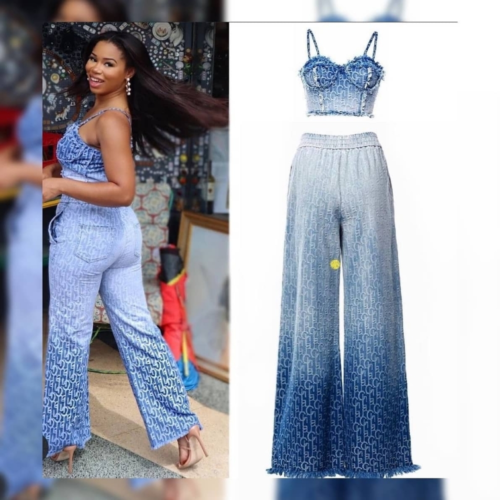 Jacquard Ombre Denim set